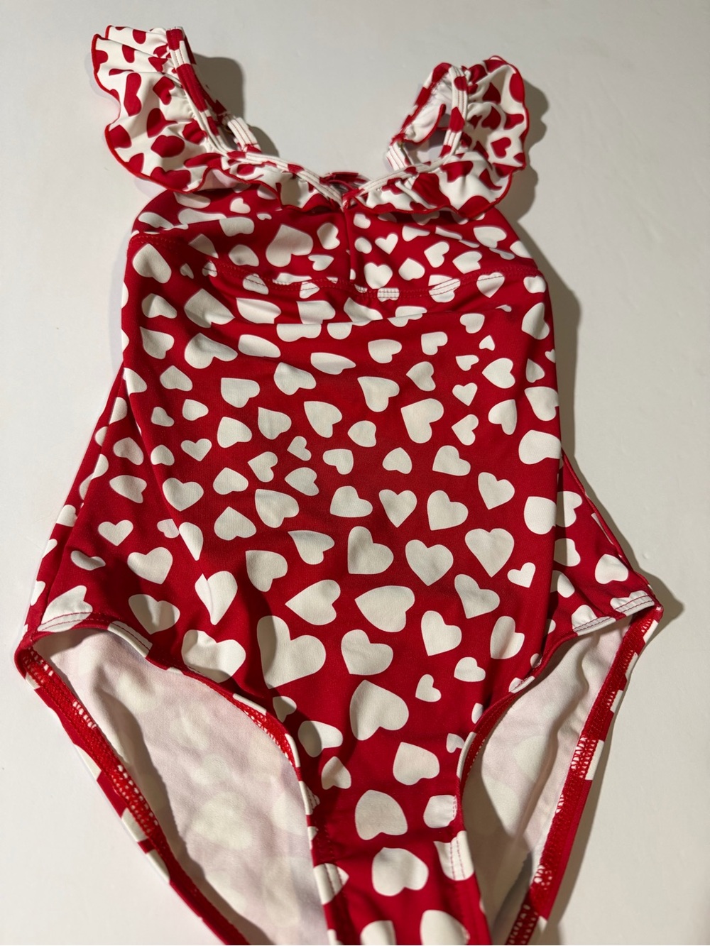 Girls Red Heart Print Dancewear leotard CS